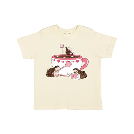 

Inktastic Pink Tea Cup with Cute Hedgehogs Gift Toddler Boy or Toddler Girl T-Shirt