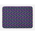 thumbnail image 1 of Floral Bath Mat, Simplistic Modern Botanical Pattern with Colorful Flowers, Plush Bathroom Decor Mat with Non Slip Backing, 29.5" X 17.5", Indigo and Multicolor, by Ambesonne, 1 of 2