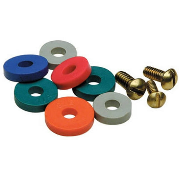 2PKSmall Flat Faucet Washer Assortment With 3 Brass Screws Walmart