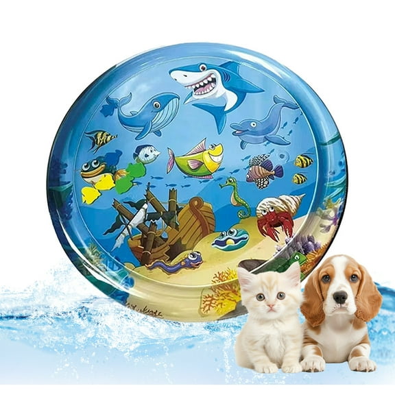 Pet Water Bed,Cat Water Mat 2025 Upgraded Thickened Sensory Water Palymat,Leak-Proof Sensory Playmat,Water Mat for Cats and Dogs,Anti-Scratch Design Waterbed for Indoor Cat & Dog