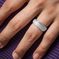 thumbnail image 5 of Men's Silicone Wedding Ring, Step Edge, with Breathable Grooves - 8mm Wide, 2.5mm Thick - 12, 5 of 6