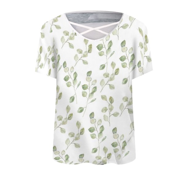 Gibobby Camisetas Mujer Baratas Manga Corta Camiseta manga corta estampada para mujer verano Top suelto informal(B,CH)