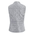 thumbnail image 5 of larppty Women's Vest, Stand Collar Lightweight Zip Up Front Quilted Padded Vest for Women (Light Gray, XXL), 5 of 6