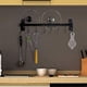 thumbnail image 4 of Pot Rack - Pots And Pans Hanging Rack Rail With 8 Hooks, Pot Hangers For Kitchen, Wall Mounted, Black, 4 of 5