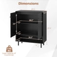 thumbnail image 3 of Gymax Buffet Bahut Armoire de Cuisine à 2 Portes Armoire de Rangement avec Tablette Ajustable, 3 of 10