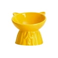 thumbnail image 3 of Ceramic Elevated Cat Food & Water Bowl | Wide Shallow Design for Whisker Relief | 5.1 Inch Large Capacity Pet Dish with Non-Slip Base, 3 of 7