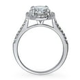 thumbnail image 4 of BERRICLE Sterling Silver Halo Wedding Engagement Rings Oval Cut Cubic Zirconia CZ Ring for Women, Rhodium Plated Size 8.5, 4 of 10