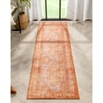 thumbnail image 1 of Well Woven Overdyed Helode Machine Washable Orange Vintage Oriental Medallion Runner Rug 2x7 (2'1" x 7'3" Runner), 1 of 8