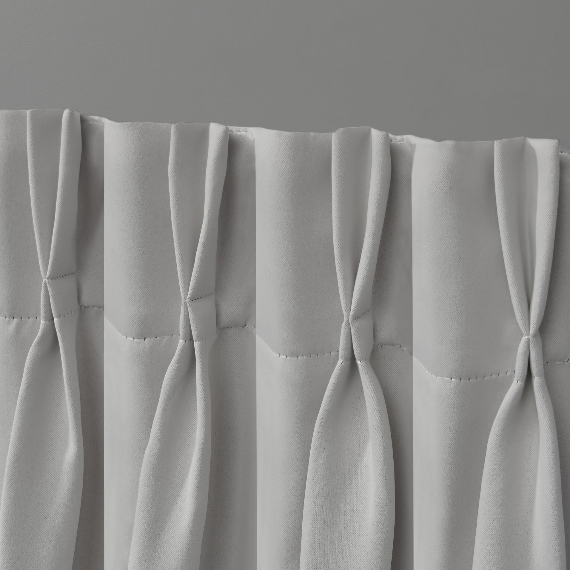 Exclusive Home Sateen Twill Woven Room Darkening Blackout Pinch Pleat/Hidden Tab Top Curtain Panel Pair, 63" Length, Silver