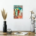 thumbnail image 2 of Elephant Stock Philadelphia Brotherly Love Wall Art - Vertical Canvas Wall Art - Living Room Wall Decor - City Canvas - Brown And Teal Decor - 8" x 12", 2 of 8