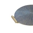 thumbnail image 4 of 18 Inches Round Metal Frame Tray with Sunburst Design, Blue and Gold- Saltoro Sherpi, 4 of 5