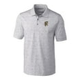 thumbnail image 2 of Men's Cutter & Buck Steel Grambling Tigers Vault Advantage Tri-Blend Space Dye Big & Tall Polo, 2 of 3