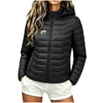 thumbnail image 4 of Purcolt Womens Heated Hooded Puffer Jackets Lightweight Casual Print Long Sleeve Quilted Coats Winter Thermal Outerwear with 21 Heating Zones, Zipper Pockets, Power Bank Not Included, 4 of 9