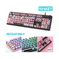 thumbnail image 2 of 104Pcs/Set PBT Universal Round Key Cap Keycaps for Cherry MX Mechanical Keyboard - White, 2 of 5