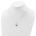 thumbnail image 4 of Auriga Fine Jewelry 925 Sterling Silver Black and White CZ Heart with Paw Print Necklace 18" for Women, 4 of 6