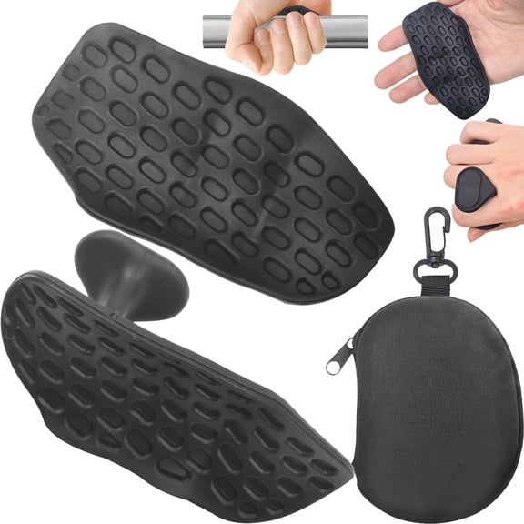 2pcs Weight Lifting Grips for Men Women, Silicone Anti-Slip Workout Gripper Palm Protection Pad Gloves with a Box for Gym Training Exercise Weightlifting Dumbbell Pull-ups