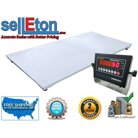 48" x 72" (4' x 6') Industrial Floor Scale l 2500 lbs x .5 lb