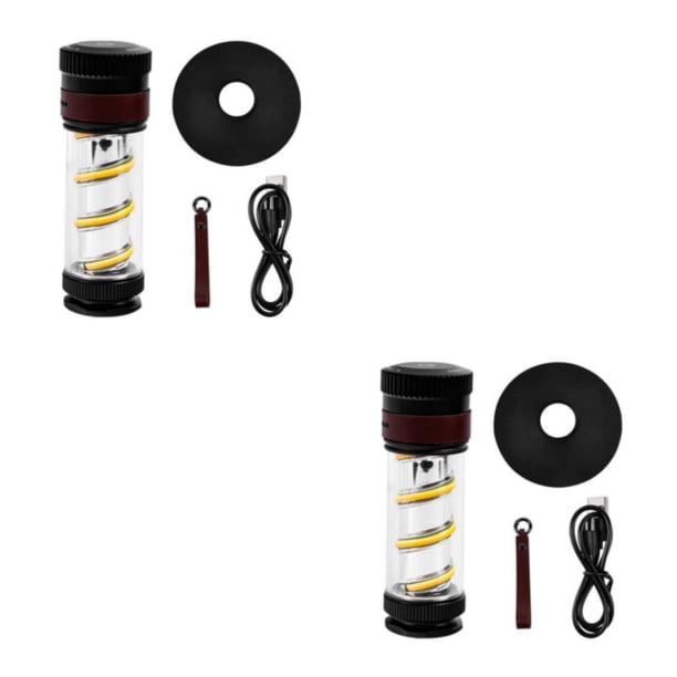 Juego de lámpara de tienda Sonducket IP44 impermeable 300lm recargable 3 engranajes ajustable Negro