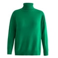 thumbnail image 5 of Pull pour Femmes Couleur Unie Pulls pour Femmes Mode Col Haut Pull Tricoté Grand Col Rond Haut Tricoté, 5 of 5