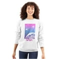 thumbnail image 3 of NASA Vaporwave Gradient Space Galaxy Unisex Plus Size Sweatshirt Brisco Brands 5X, 3 of 5