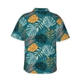thumbnail image 3 of Balery Tropical Leaves Print Men's Hawaiian Shirts Short Sleeve Beach Shirt Relaxed Fit Vacation Button Down Shirts-3X-Large, 3 of 9