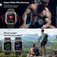 thumbnail image 3 of Military Smart Watch Outdoor 5atm Waterproof Tactical Smartwatch For Men, 3 of 5