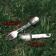 thumbnail image 3 of Dawn Deer Titanium Rotating Spork - 2-in-1 Folding Spoon and Fork for Camping, Hiking, Backpacking - Lightweight, Durable Travel Utensil with Compact Design - EDC Survival Gear, 3 of 5