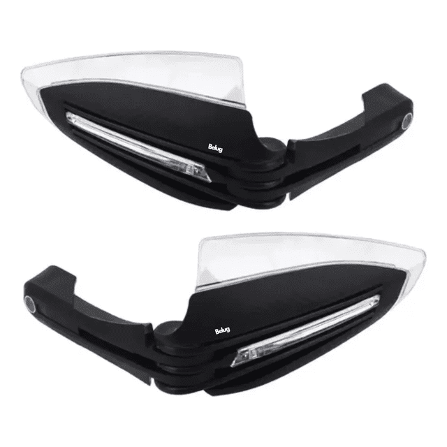 Cubre Puños Moto Hand Guards Universales Luz Led Belug, Negro Blanco
