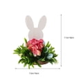 thumbnail image 2 of HONMEET Bunny Blocks Tiered Tray Decor Set, Wooden Figurines in Assorted Colors for Country Style Home Decoration, 2 of 8
