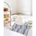 thumbnail image 4 of Navy Blue Grey Striped Kitchen Dish Towels for Drying Dishes Set of 4, Horizontal Lines Simple Minimalist Waffle Weave Microfiber Hand Tea Bathroom Towels Quick Dry & Absorbent Towel 12x12, 4 of 7