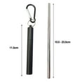 thumbnail image 5 of Ludlz 1 Set Reusable Telescopic Straw Set Portable Stainless Steel with Carry Case Eco-Friendly Easy to Clean Straw, 5 of 7