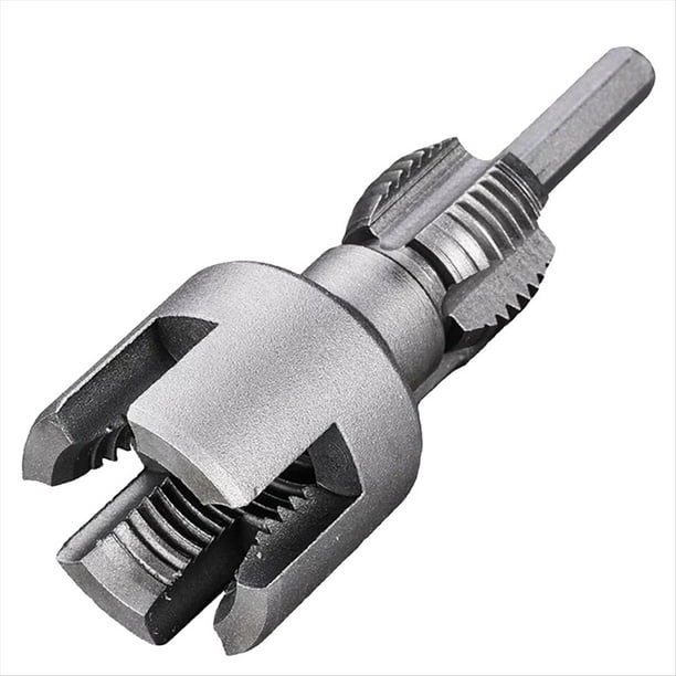 Herramienta Integrada para Roscar Tubos Internos y Externos, Compatible con Taladro Eléctrico, Kit de Roscado de Tubos de PVC de 3/4 Pulgada.