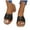 Black, variant on Women's Chunky Heeled Sandals Square Open Toe Platform Wedge Shoes Cutout Dress Slide Pumps