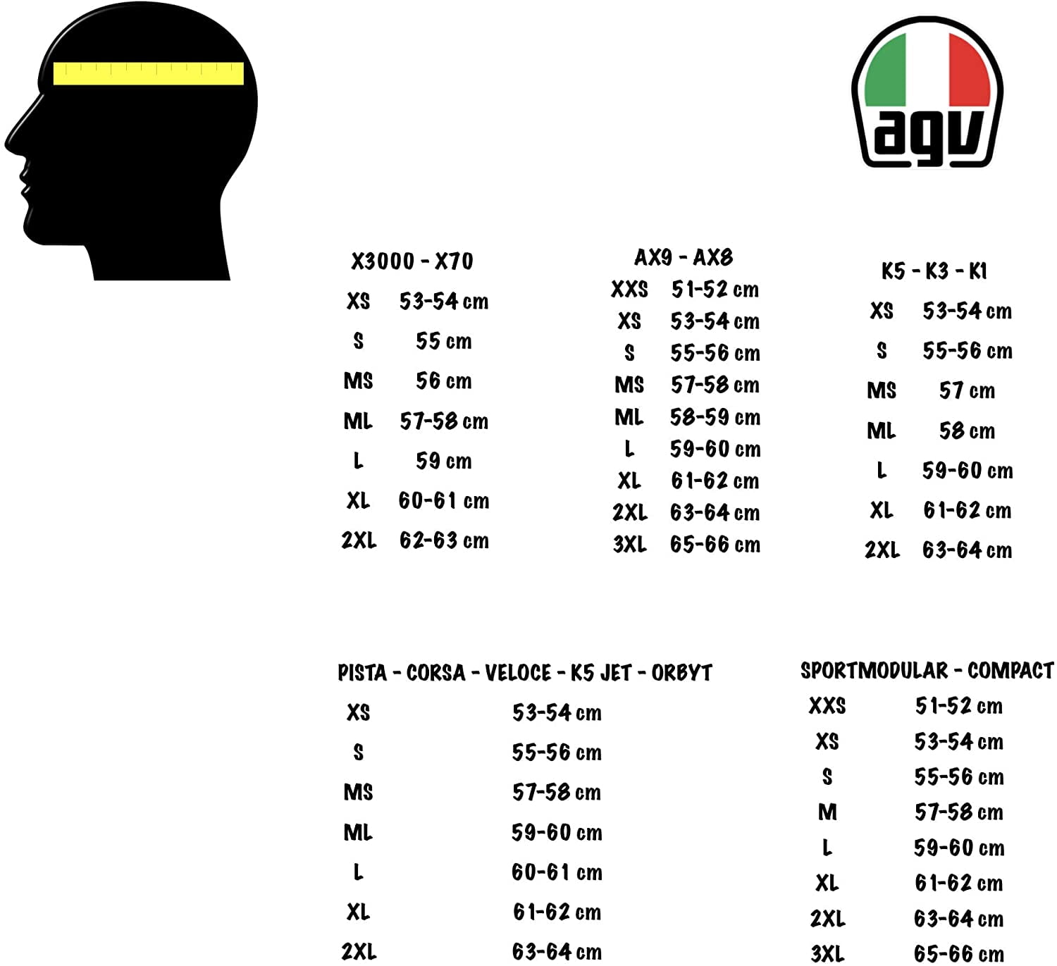 agv helmet size chart K1 S Lyzard Matte Black/Gray/Red L designed by AGV AGV K1 S Helmet ADV