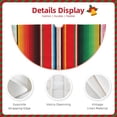 thumbnail image 4 of Daiia Mexican Serape Blanket Stripes Drawing Merry Christmas Tree Skirt , Xmas Large Lace-up Tree Skirt, Santa Snowflakes Rustic Home Decorations New Year Party Farmhouse Decor-30", 4 of 7