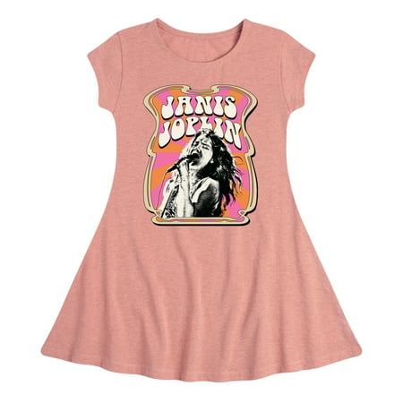 

Janis Joplin - Poster Style - Toddler And Youth Girls Fit And Flare Dress
