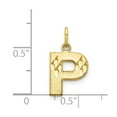 thumbnail image 3 of Diamond2Deal 10K Pendentif Charme Initiale Lettre P en Or Jaune pour Femmes, 3 of 5