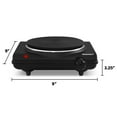 Elite Cuisine Single Cast Electric Burner Hot Plate, Black