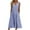 D, variant on IROINNID Women's V-Neck Shift Dress Casual Sleeveless Button Striped Print Pocket Maxi Dress Ankle-Length Dress
