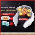 thumbnail image 2 of Masajeador de cuello de pulso eléctrico para aliviar el dolor, masajeador de cuello inteligente con calor, masajeador de cuello portátil con almohadillas de gel para mujeres y hombres regalo, 2 of 5