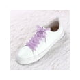 thumbnail image 6 of INSPIRE CHIC Women's Wide Ribbon Shoe Laces Flat Velvet Shoelaces Strings Light Purple 110cm/43", 6 of 6