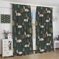 thumbnail image 4 of Kids Forest Animal Curtains,Each Panel W21 x 63" L,Cute Fox Wildlife Window Treatments for Kids Bedroom Living Room Study Nursery Window Drapes 2 Panel Set,Total Size 42" x 63", 4 of 6