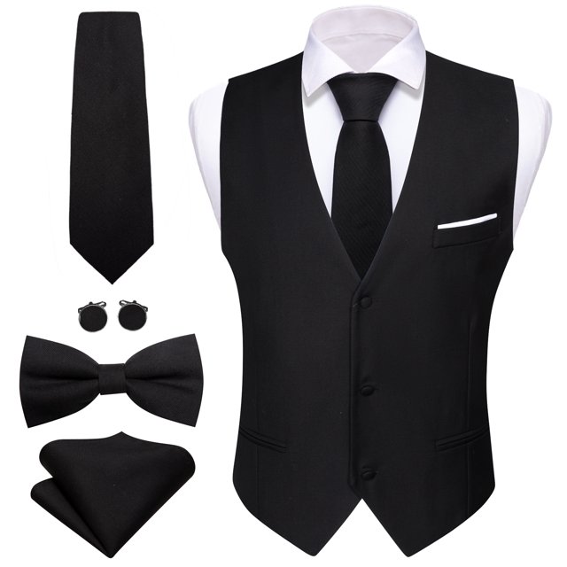Chaleco de seda elegante para hombres, conjunto de chaqueta sin mangas, corbata de pajarita, traje de boda, oro sólido, verde, rosa, Morado, Rojo