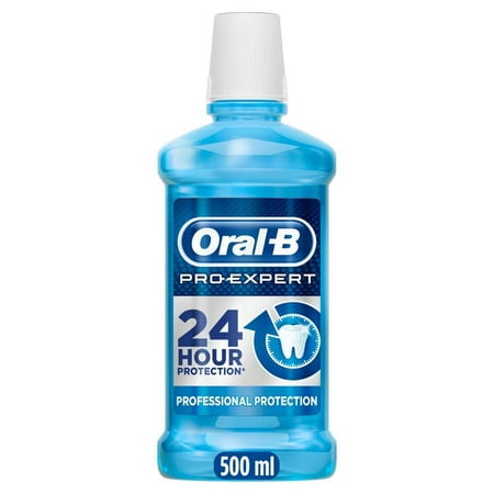 Oral-B Pro Expert Professional Protection Mouthwash 500ml - European Version NOT North American Variety - Imported from United Kingdom by Sentogo - SOLD AS A 2 PACK-DEL
