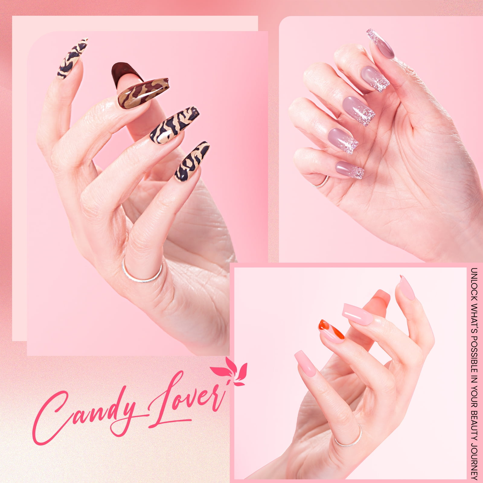 Candy Lover Gel Nail Polish Kit with UV LED Lamp, 12 Colors Rose Lover Gel Polish Starter Kit, All-in-One Quick Dry Soak Off Nail Gel Manicure Kit with DIY Tools Valentine Gift for Women