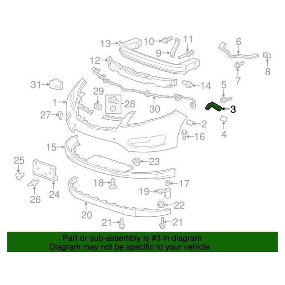 GM 22782751 Guide Asm-Frt Bpr Fascia