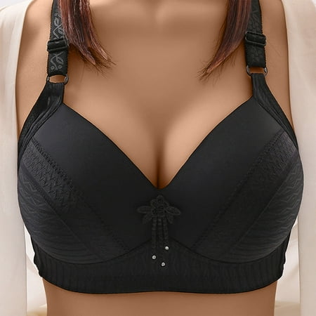 Ndbuld Bras for Women No Underwire Plus Size Strapless Bra Bra without Rims Thin Breast Receiving Underwear Sagging Bra Underwear Comfy Bra Savings Up to 30% off XLBlack