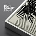 thumbnail image 4 of PixonSign Framed Canvas Print Wall Art Duotone Tropical Mid-Century Leaf Collage Abstract Shapes Illustrations Modern Art Boho Decorative Chic for Living Room, Bedroom, Office - 16"x24" WHITE, 4 of 5