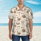 thumbnail image 2 of Fotbe Retro Rooster Camisa Hawaiana para Hombre Unisex – Camisa Casual de Verano con Botones de Manga Corta de Algodón y Lino,Medium, 2 of 7