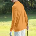 thumbnail image 5 of Men's Polo Shirt, Long Sleeve Tactical Shirts, Outdoor UPF 50+ Pique Shirt, Dry Fit Lightweight Golf Shirts Saffron S, 5 of 5